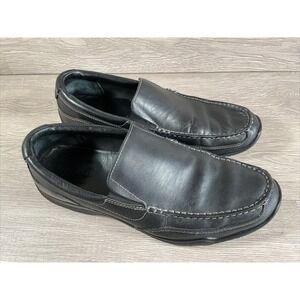 Cole Haan Grand OS Black Leather Stitched Casual Loafers Driving Shoes Mens 10.5